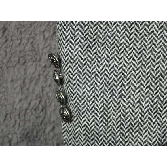 Saddleworth Superfine Wool Sable Mink Cashmere Jacket Coat Gray Herringbone